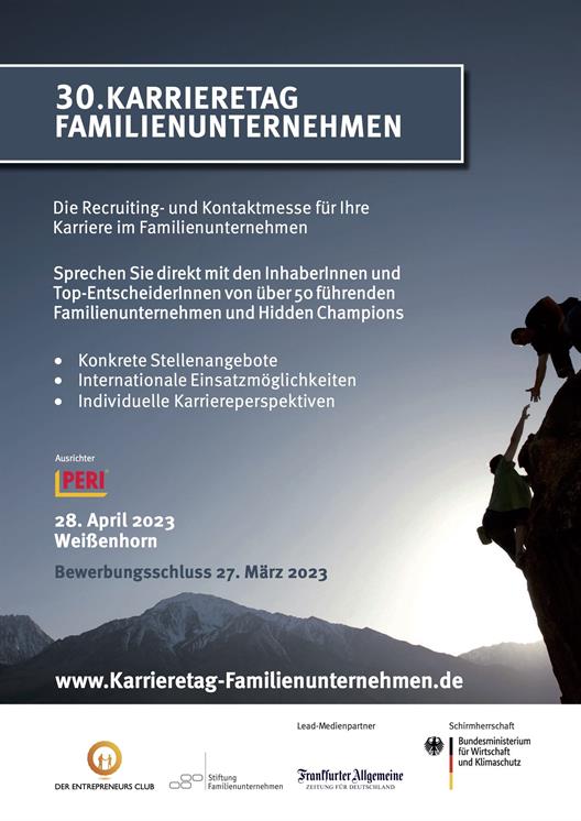 Plakat 30. Karrieretag Familienunternehmen